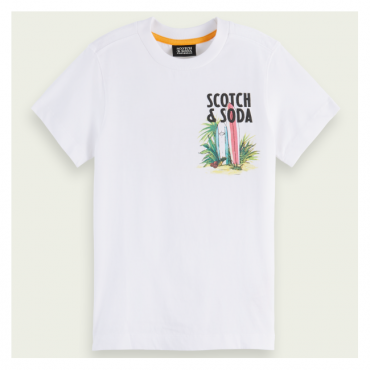 camiseta blanca surf scotch soda la petite boutique santiago