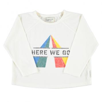 camiseta blanco here we go piupiuchick la petite boutique santiago