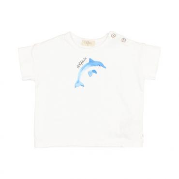 camiseta dolphin blanca bebe buho bcn la petite boutique santiago