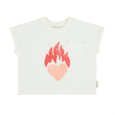 camiseta ecru heart print piupiuchick la petite boutique santiago