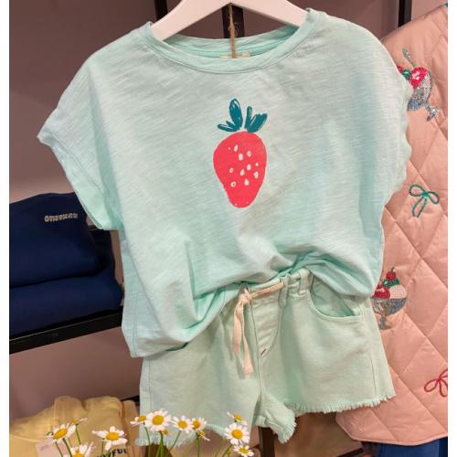camiseta fresa aqua short aqua
