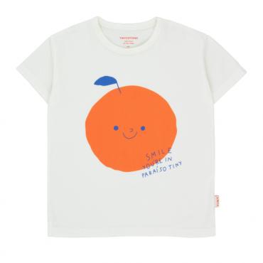 camiseta naranja tinycottons la petite boutique santiago
