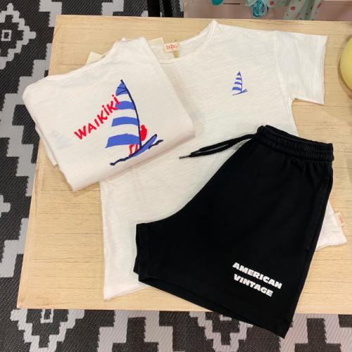 camiseta waikiki short negro