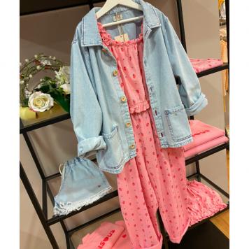 cazadora denim top fresas pantalon fresas