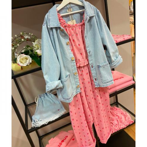 cazadora denim top fresas pantalon fresas