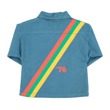 chaqueta blue multicolor stripes detras piupiuchick la petite boutique santiago
