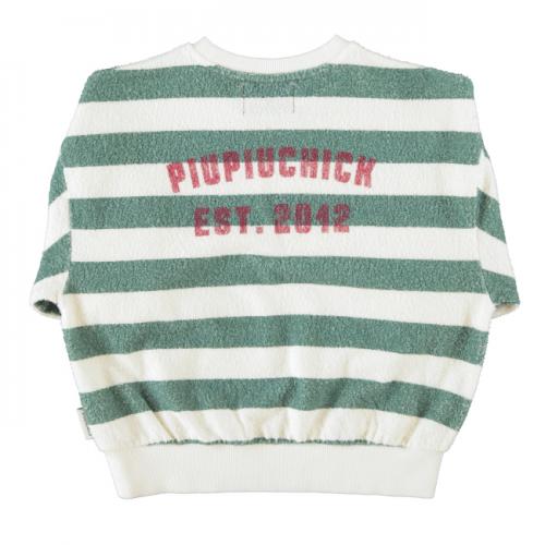 sudadera rayas verde crudo detras piupiuchick la petite boutique santiago