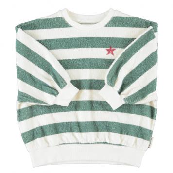 sudadera rayas verde crudo piupiuchick la petite boutique santiago