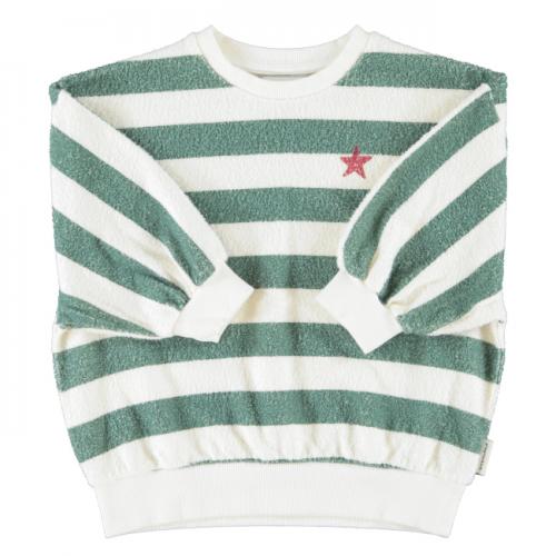 sudadera rayas verde crudo piupiuchick la petite boutique santiago