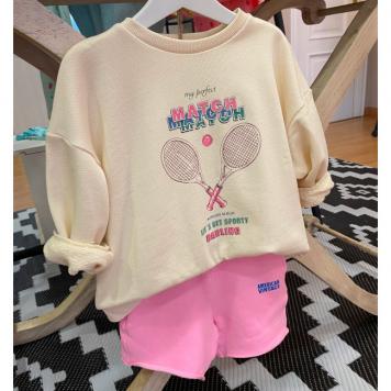 sudadera tenis short rosa