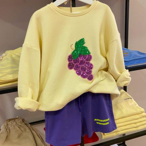 sudadera uvas short lila